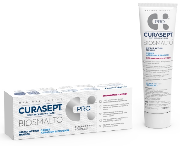 Curasept Biosmalto Mousse Caries Abrasion & Erosion zubná pena 50 ml