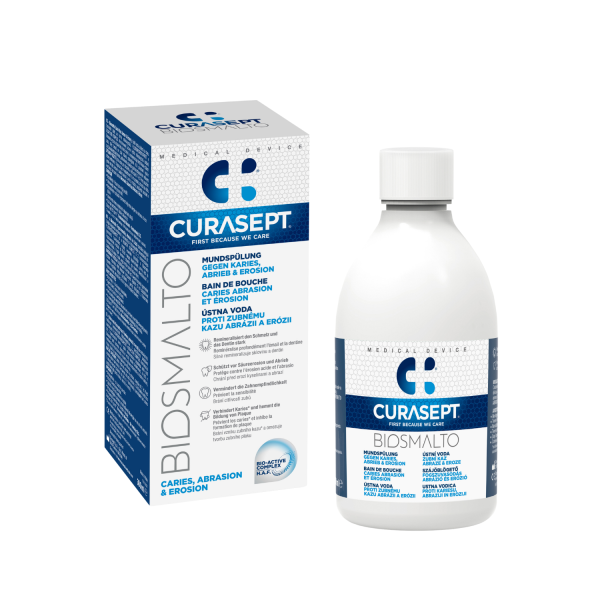 Curasept Biosmalto Caries Abrasion & Erosion ústna voda 300 ml